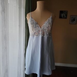 Secret Treasures Light Blue Lace Chemise Women's Size Large 12-14